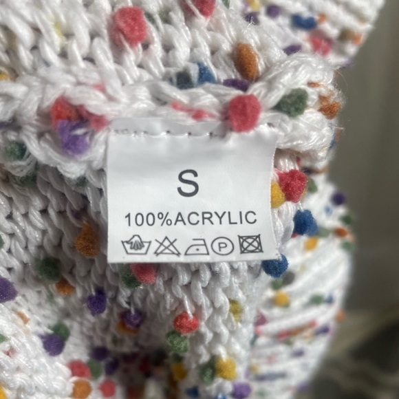 Colorful Speckled Knit Cardigan Size Small - Picture 7 of 7